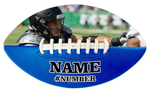 HCLRIU Personalisierte American Football, personalisierte Rugbybälle mit Fotos und Namen – Mini, Kinder, Junior und Standardgrößen – Football Geschenke für Freunde, Football-Fans, Väter, Trainer