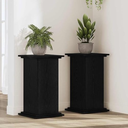 Lumanois Supper Piante Rovere Nero 33 x 33 x 60 cm,Casa e Giardino,Prato e Giardino,Giardinaggio,Supporti per Piante,10.25kg-869236