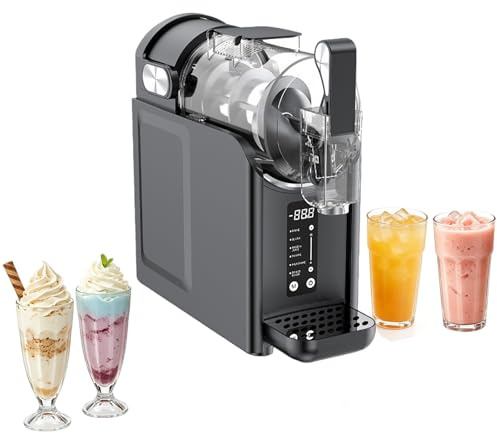 Macchina per Granite, Granita Macchina 2L Senza Ghiaccio, Macchina per Bevande Surgelate con 5 Programmi Preimpostati per Casa, Bar, Caffè e Ristorante(Black)