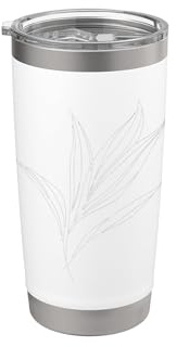 Spider Plant Line Art Fan Stainless Steel Insulated Tumbler