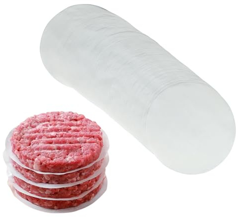 200 Pcs Precut 4.5 Inch Parchment Paper Rounds, Non Stick Burger Patty Separator Sheets, Baking Rounds for Burger Press, Oven Safe up to 230°C