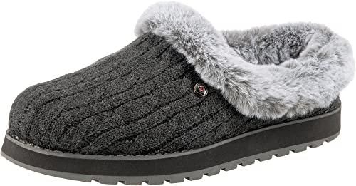 Skechers Keepsakes - Ice Angel, Zapatillas de estar por casa Mujer, Gris (Charcoal), 39 EU