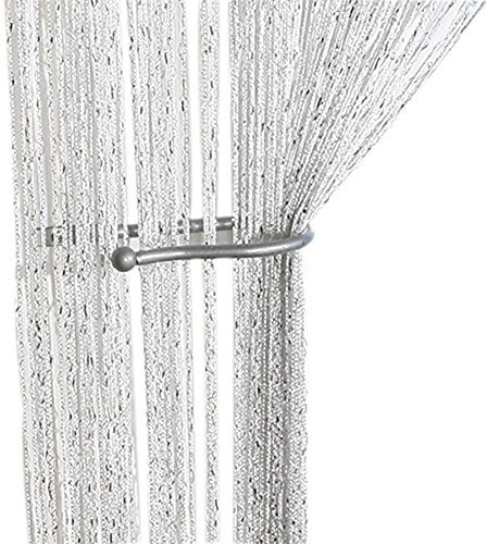 Tangpan Türvorhang Glitzer flach Trennwand Troddeln Täfelung, Textil, weiß, 100_x_200_cm