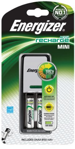 Energizer Mini Battery Charger for 2x AAA 850mAh Batteries Ref 630929