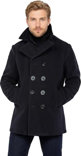Schott Cyclone2, Giacca Uomo, Blu (Dunkel Blau (Dark Navy)), L