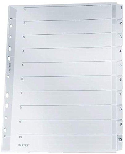 Register A4 1-10 grau LEITZ 43240000 Karton 10tlg. VE=10