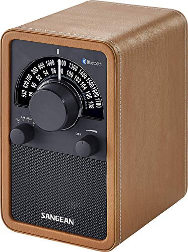 Sangean WR-15 Retro Radio mit FM und AM - Vintage Design - Bluetooth Streaming - Einzigartiges Holzgehäuse - Braun
