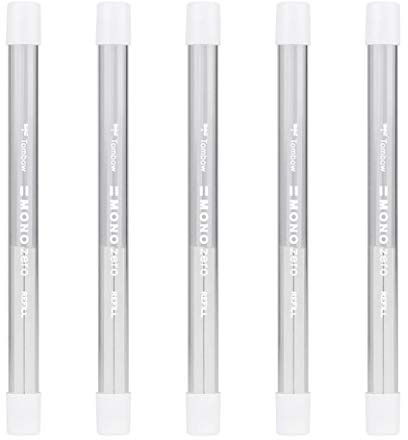 5x Tombow ER-KUS Nachfüllung für Präzisionsradierer MONO zero eckige Spitze, 2.5 mm x 5 mm