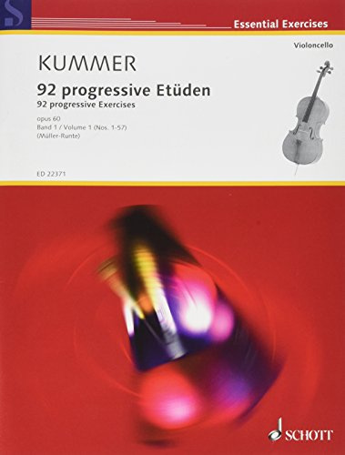 92 études progressives: avec accompagnement d'un second violoncelle. Vol. 1. op. 60. cello (cello 2 ad libitum).
