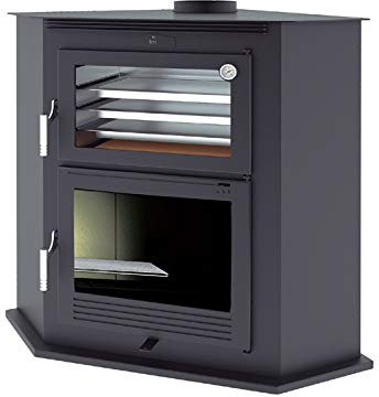 POELE A BOIS AVEC FOUR FM, MODELE HL-100 R (INTERIEUR EN VERMICULITE)