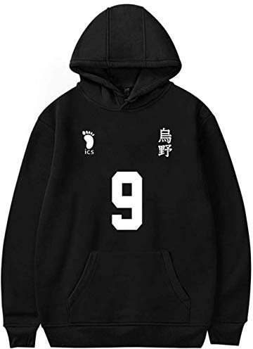 YIMIAO Damen Herren Up to Date Japanese Haikyuu Hoodie Casual Anime Sweatshirt Unisex Karasuno High School Kapuzenpullover Volleyball Junior Pullover(M)