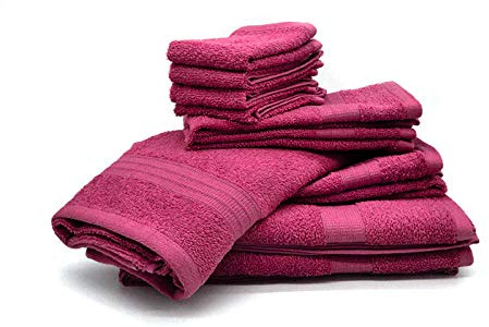 Bassetti Set mit 10 Frottee-Handtüchern (lila)