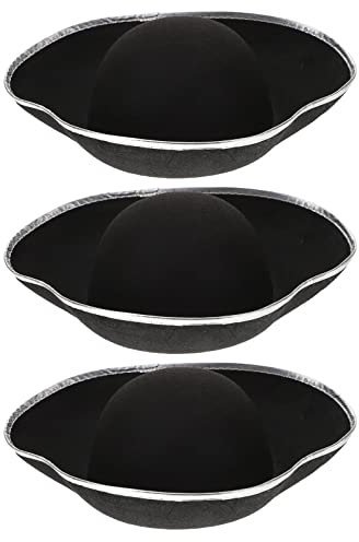 Gadpiparty 3stücke Piratenhut Für Kostümpartys Verstellbare Kapitänsmütze Aus Hochwertigem Für Karneval Cosplay Und Bühnenaufführungen Unisex Für Erwachsene