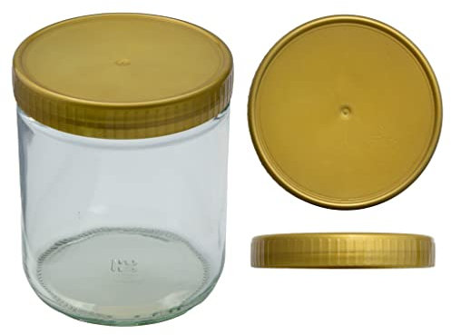 Imkado Honiggläser Neutralglas 500g mit Kunststoffdeckel (36 Stk)