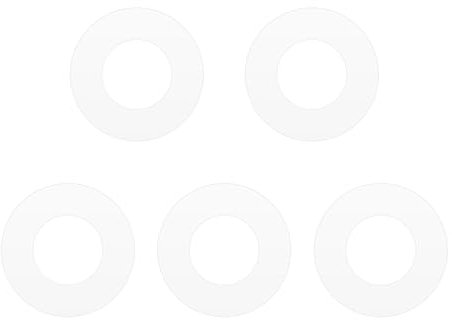 stonylab Guarnizioni in Silicone, 5pk Trasparente Guarnizione O-ring Guarnizione in Silicone con 15 mm ID e 30 mm OD per Accessori per Celle Elettrochimiche da Laboratorio