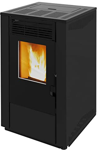 Wamsler G001992216 WPO 7 Pelletofen Stahl Schwarz, gerade Seiten/A+