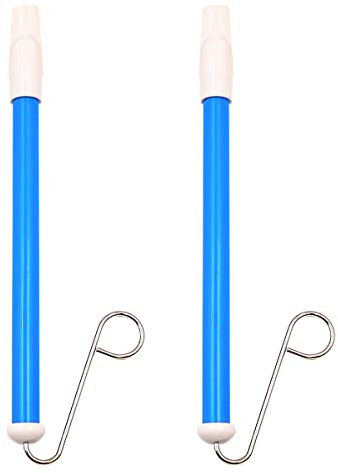ANCLLO 2 STÜCKE Slide Whistle Instrument Slide Whistle Party Favors mit Edelstahl-Schiebestangen für Eltern-Kind-Spiele (Blau)