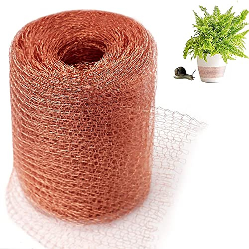 behone 10 m kopparnät, koppar, snigel, stickad kopparnät för hemmet, trädgården, skadedjursbekämpning, gnagare, snigel, fåglar, kontroll
