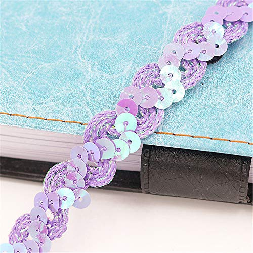 1,5 cm x 2 m Hologramm Metallic Paillettenband DIY Paillettenbesatz (J) | Paillettenborte Paillettenapplikation Glänzende Paillettenbänder Dekoband Zierband Stoffband Meterware für Nähen Kleidung