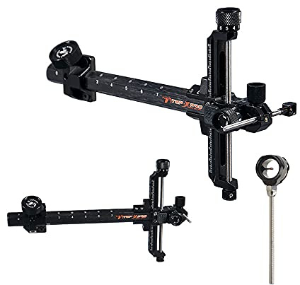 surwolf Recurve Bow Sight，Recurve Bogenvisier Bogenschießen Bogenvisier 9 Carbonhalter Recurve Visier für Competitive Recurve Bows,Rechts&Links (Schwarz, LH)