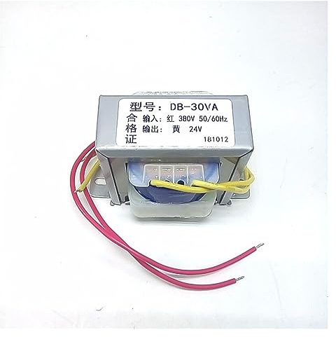 FUNTLY Transformador de Potencia Transformador de Potencia EI66 DB-30VA 30W 380V 24V 1.25A Aislamiento Potencia frecuencia 380V Entrada