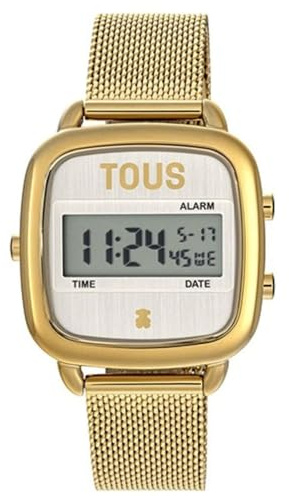 TOUS Watches d-Logo Reloj para Mujer Digital con Brazalete de Acero Inoxidable bañado en Oro 300358090