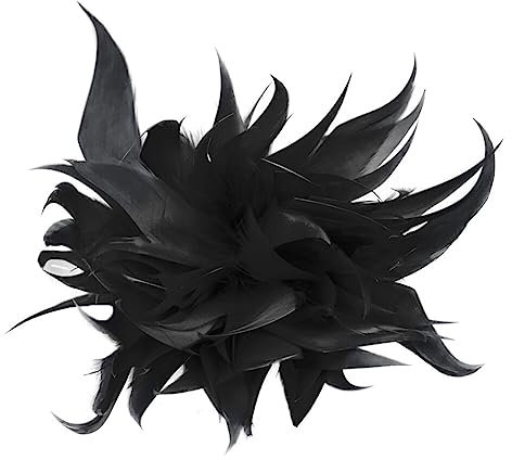 Federbrosche Damen, Flauschige Brosche Feder Korsage Feder Kopfbedeckung Elegant Blume Fascinator Feder Brosche Vintage Corsage Brosche Hutfeder Ansteckbrosche für Hochzeit Cocktai Party Dekoration