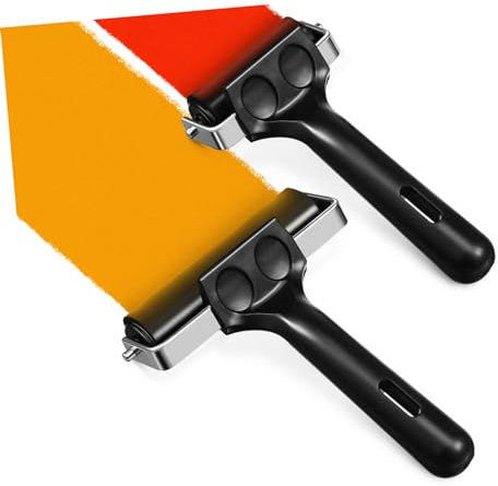 SHINEOFI 2 STK Brayer-Walze Gummiklebewalze Gummiwalze für Druckgrafik Rollen Klebewalzen Wiederverwendbare Druckwalzen 6cm Farbwalze Bremsbelagsatz Scrollrad Kleberolle