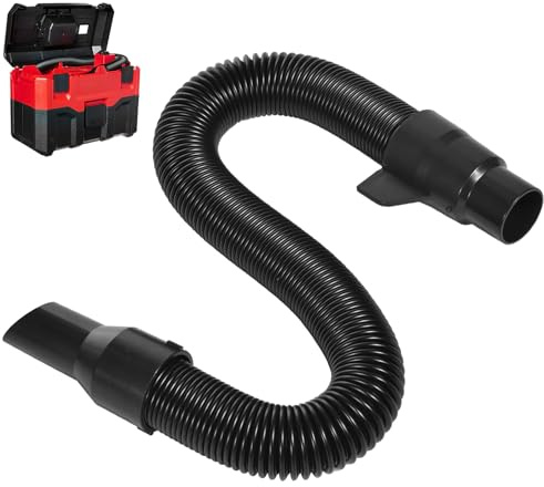 Erinice Vacuum Hose Compatible with Milwaukee M18/M28V Wet/Dry Vacuum, 0780-20/0880-20/0970-20, Black, Plastic Alloy Steel, 64 Inch, 1pc