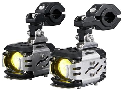 LEMST Moto Antibrouillard Lumière Couverture Phare Auxiliaire De Moto 100W, Interrupteur Stroboscopique Double Couleur Sans Fil Pour R1200GS F800GS F700GS F650GS (Couleur : B)
