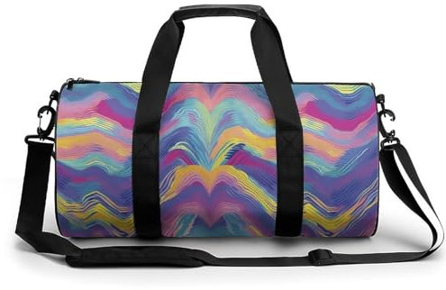 KLOPH Sporttasche für Damen und Herren, Reisetasche, Seesack, Wochenendtasche, Segeltuch, Handgepäcktasche für Reisen, Schwimmen, Fitness, Workout, Sport, Seesack, 45 cm/22,9 cm/22,9 cm/22,9 cm, Stil