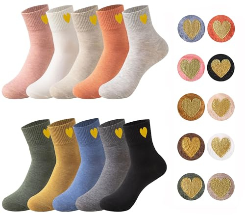 Sporzin Chaussettes Femmes 35-38 Chaussettes Sport Femme Chaussette Femme Fantaisie, 10 Paires Chaussette Femmes Rigolotes Soquette Coton