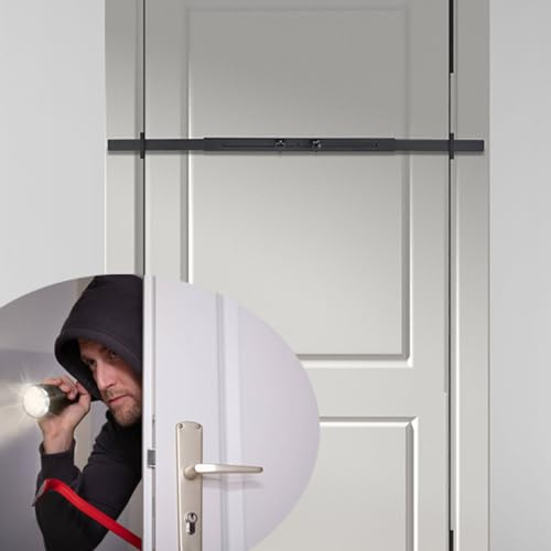 Tür-Sicherheitsstange (schwarz, robust) Verwendung als Tür-Sicherheitsstange – Türverstärkungsschloss, schützt die Sicherheit der gesamten Tür Passend für Türen von 76,2 cm bis 99,1 cm – Safe Room