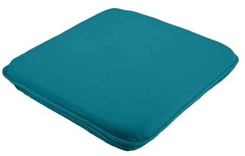 Stylelex Stuhlkissen Rail - 100% Baumwolle 225g/m² mit Kaltschaum-Schaumstoff - Bezug waschbar (Petrol, 40x40x5cm)