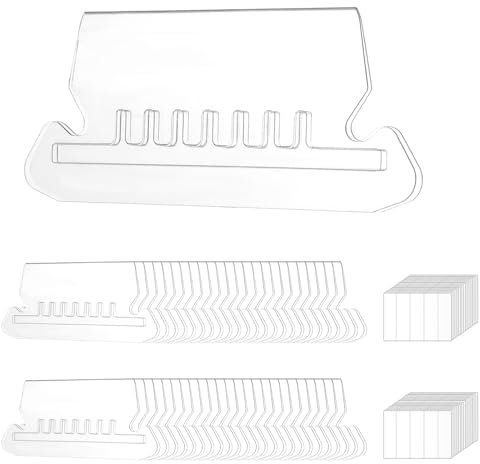100 Sets Suspension File Tabs and Inserts, Insertable Hanging Files for Filing Cabinet, Clear Index File Tabs, File Dividers for School Office Room File Quick Organize