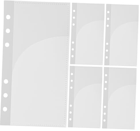 Operitacx A6 Budget Binder EinsäTze, Wiederverwendbare Klarsicht Taschen, 6-Loch Design, Transparente Pp Doppelschicht, Wasserdicht Und Staubdicht, Ideal FüR Lose BläTter, Dokumente Und Bargeld
