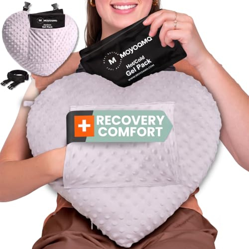 MOYOAMA Open Heart Surgery Pillow for Heart Surgery Recovery Gifts - After Bypass Surgery Must Haves, Gifts for Chest Surgery Recovery, Seatbelt Pillows for Post-Surgery, Shock Absorbing Chest Pillow