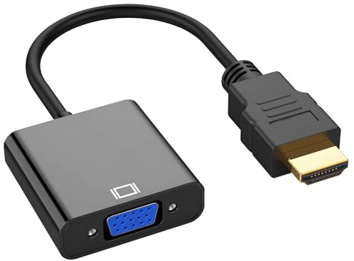 PHONILLICO Adaptateur HDMI vers VGA de 15cm pour TV/Ordinateur/écran/vidéoprojecteur/Console