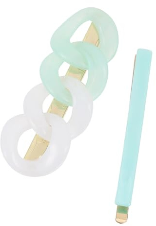 TOYZFRIENDY 2pcs Gradient Green Hair Barrettes Creative Hollow Hair Bang Clips Elegant Ladies Headwear for Party Wedding Banquet Accessories