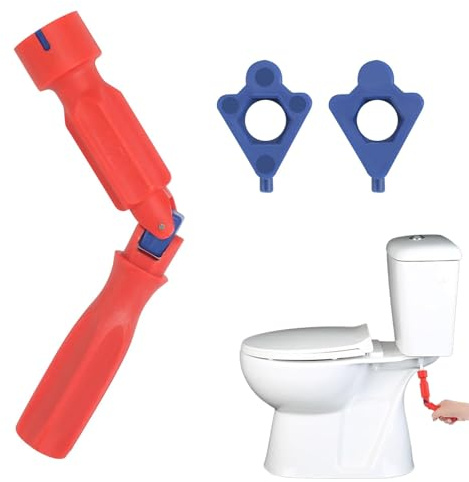 Montageschlüssel Für Wc-Sitz,Wc Sitz Befestigung,Toilettensitz-Reparaturschlüssel,für Toilettensitz Montage Ausbau Reparatur(Red)