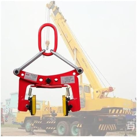 Red Stone Lifting Clamp With Non-slip Rubber Spikes And Adjustable Opening Width Vertical Clamping Plate(6in)