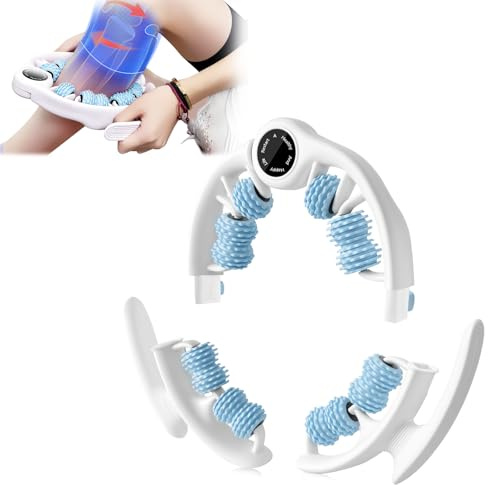 Appareil de massage manuel anti-cellulite avec têtes de massage amovibles, appareil de massage des fascias pour le drainage lymphatique – pour raffermir les jambes, les fesses, les bras et le ventre
