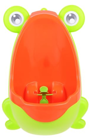 TOKIDNY Orinatoio per Piccoli Girandola Divertente Vasino Regolabile a Parete in Plastica Verde Addestramento Bagno per Bimbi in Piedi Montaggio Adesivo per Superfici Lisce