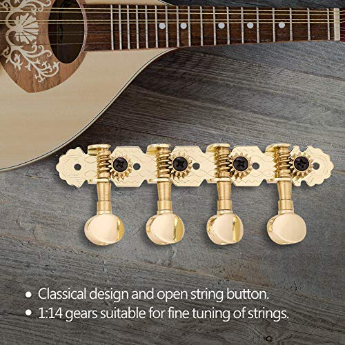 Xiuganpo Golden Mandolin Machine Heads Tuners Button Metal Tuning Keys Smooth Tuning for Guitar Enthusiasts