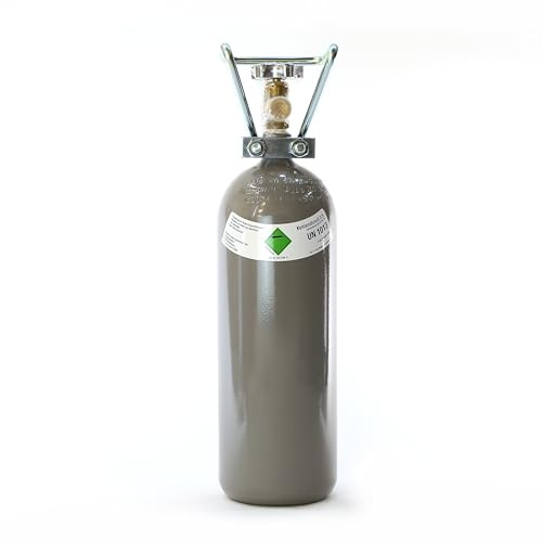 2kg Kohlensäure / 2000g Co² Flasche ohne Pfand gefüllt Kohlendioxid, Lebensmittelqualität E290, Reinheit Mind. 99,95%, TÜV 2036/02 Neuware für Fische, Aquarium und Zapfanlagen