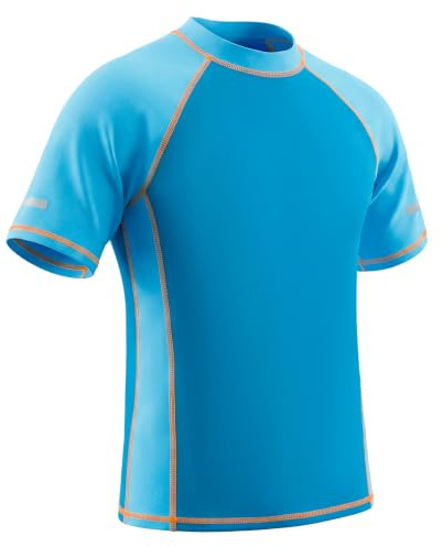 Hoseay T-Shirt de Bain Garçons Protection UV Haut Maillot 15 Ans, Marine