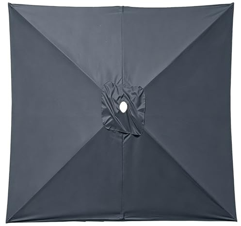 Miecoae Telo di Ricambio per Ombrellone Quadrato/Rettangolare 4 o 6 o 8 Stecche impermeabile Copertura di Ricambio per Ombrellone da Giardino(Grigio,Square 3.0x3.0m)