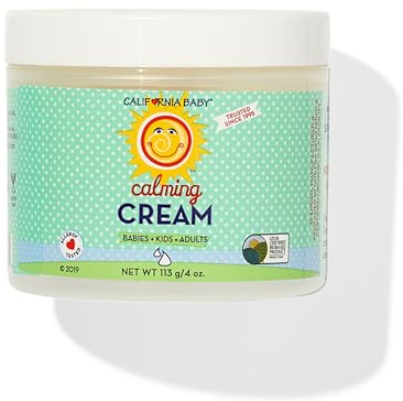 California Baby Calming Cream | 100% Plant-Based Moisturizer | Lavender Baby Lotion | Face Moisturizer For Dry Skin | Hypoallergenic | 113g / 4oz