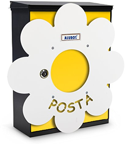 Alubox Margherita Cassetta Postale Mia con Sportello, Multicolore