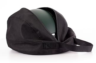 HORZE Equestrian Bicycle Riding Easy-Carry Waterproof Nylon Helmet Bag Case - Black - One Size